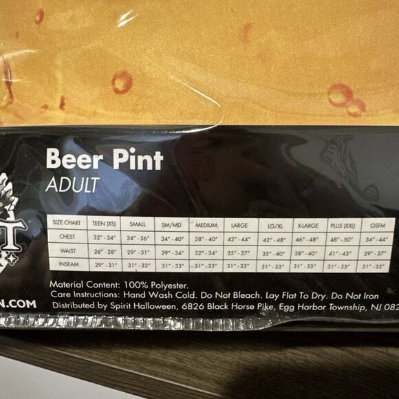 Spirit Halloween Oktoberfest Adult Pint Glass Beer Costume- One Size - Picture 5 of 5